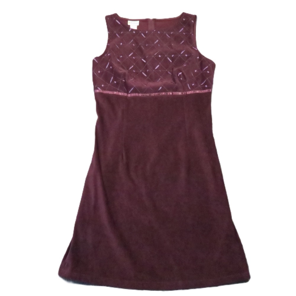 A Fortiori Velvet Dress Size 11 Burgundy Vintage 90s Whimsigoth Romantic Wedding